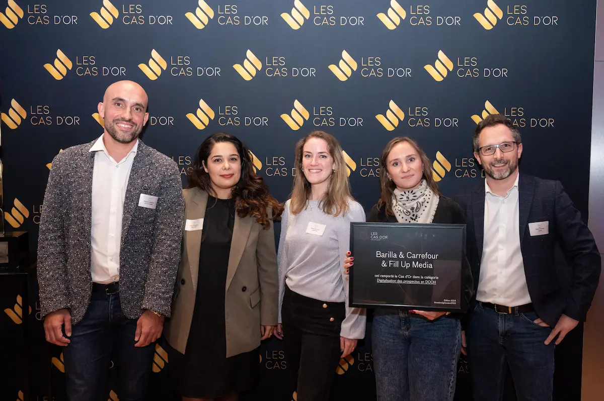 Barilla, Carrefour et Fill Up Média qui ont gagné une récompenses aux Cas d'Or
